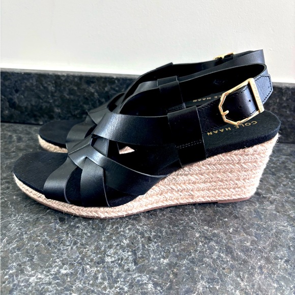 Cole Haan Black Wedges 7.5
